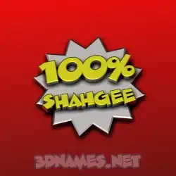 shahgee in 100 Percent style - 3D name wallpaper
