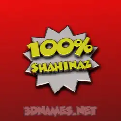 shahinaz in 100 Percent style - 3D name wallpaper