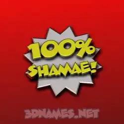 shamae in 100 Percent style - 3D name wallpaper