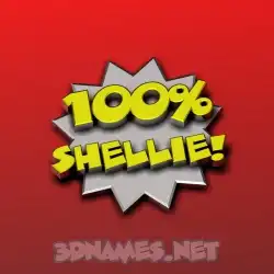 shellie in 100 Percent style - 3D name wallpaper