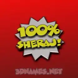 sheraj in 100 Percent style - 3D name wallpaper