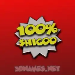shicoo in 100 Percent style - 3D name wallpaper