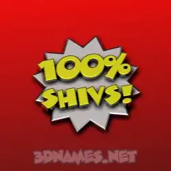 shivs in 100 Percent style - 3D name wallpaper