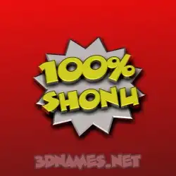 shonu in 100 Percent style - 3D name wallpaper