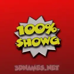 showg in 100 Percent style - 3D name wallpaper
