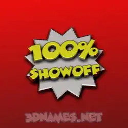 showoff in 100 Percent style - 3D name wallpaper