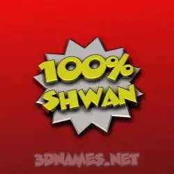 shwan in 100 Percent style - 3D name wallpaper