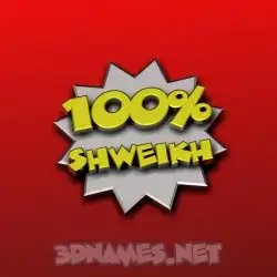 shweikh in 100 Percent style - 3D name wallpaper