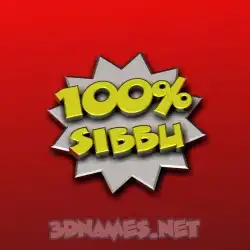sibbu in 100 Percent style - 3D name wallpaper