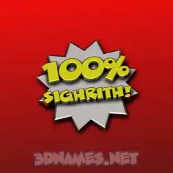 sighrith in 100 Percent style - 3D name wallpaper