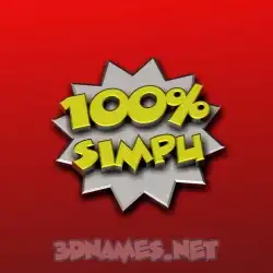simpu in 100 Percent style - 3D name wallpaper