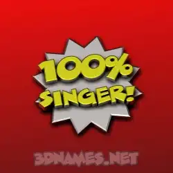 singer in 100 Percent style - 3D name wallpaper