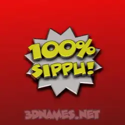 sippu in 100 Percent style - 3D name wallpaper