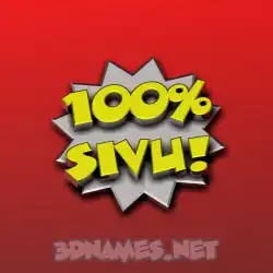 sivu in 100 Percent style - 3D name wallpaper