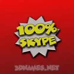 skype in 100 Percent style - 3D name wallpaper