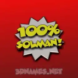 solman in 100 Percent style - 3D name wallpaper