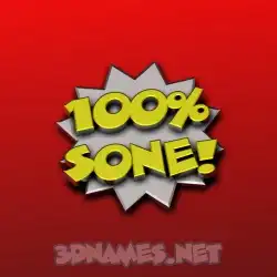 sone in 100 Percent style - 3D name wallpaper
