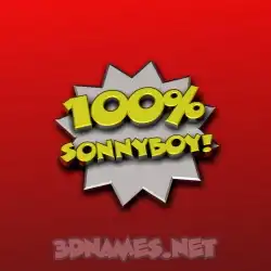 sonnyboy in 100 Percent style - 3D name wallpaper