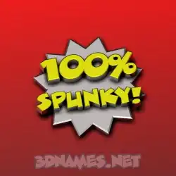 spunky in 100 Percent style - 3D name wallpaper