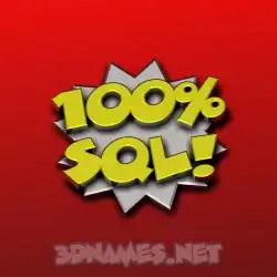 sql in 100 Percent style - 3D name wallpaper