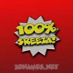 sreeza in 100 Percent style - 3D name wallpaper