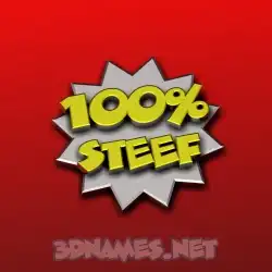 steef in 100 Percent style - 3D name wallpaper