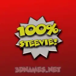 steevie in 100 Percent style - 3D name wallpaper
