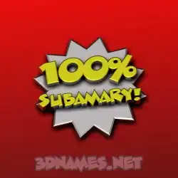 subamary in 100 Percent style - 3D name wallpaper