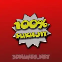 sukhjit in 100 Percent style - 3D name wallpaper