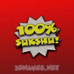 sukshu in 100 Percent style - 3D name wallpaper