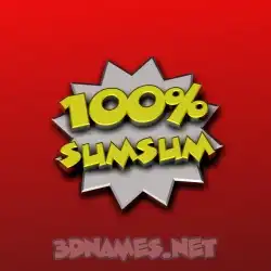 sumsum in 100 Percent style - 3D name wallpaper
