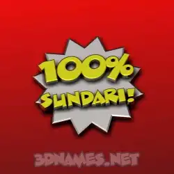 sundari in 100 Percent style - 3D name wallpaper
