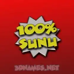 sunu in 100 Percent style - 3D name wallpaper