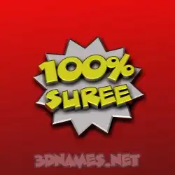 suree in 100 Percent style - 3D name wallpaper