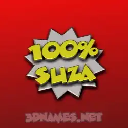 suza in 100 Percent style - 3D name wallpaper