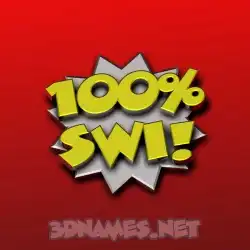 swi in 100 Percent style - 3D name wallpaper