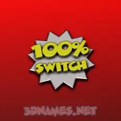 switch in 100 Percent style - 3D name wallpaper