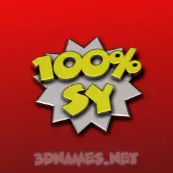 sy in 100 Percent style - 3D name wallpaper