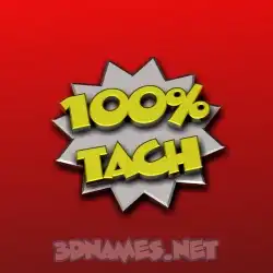 tach in 100 Percent style - 3D name wallpaper