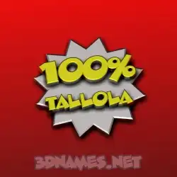 tallola in 100 Percent style - 3D name wallpaper
