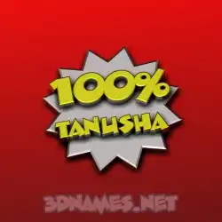 tanusha in 100 Percent style - 3D name wallpaper