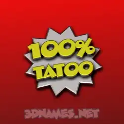 tatoo in 100 Percent style - 3D name wallpaper