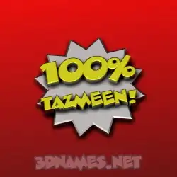tazmeen in 100 Percent style - 3D name wallpaper