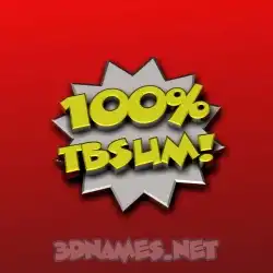 tbsum in 100 Percent style - 3D name wallpaper
