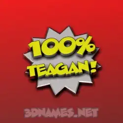 teagan in 100 Percent style - 3D name wallpaper