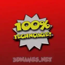 technoage in 100 Percent style - 3D name wallpaper