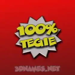 tegie in 100 Percent style - 3D name wallpaper