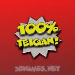 teigan in 100 Percent style - 3D name wallpaper
