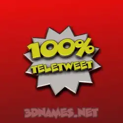 teletweet in 100 Percent style - 3D name wallpaper