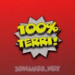 terri in 100 Percent style - 3D name wallpaper